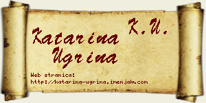 Katarina Ugrina vizit kartica
